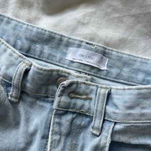 OAK + FORT light wash denim skirt, size S/P
